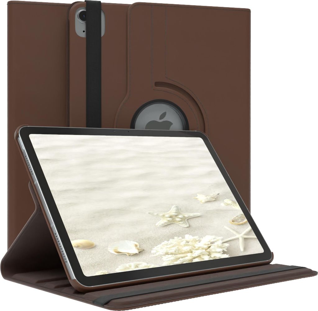 EAZY CASE - Tablet Hülle für Apple iPad Air 11 (2024) Schutzhülle, Tablet Case 360° drehbar in Braun