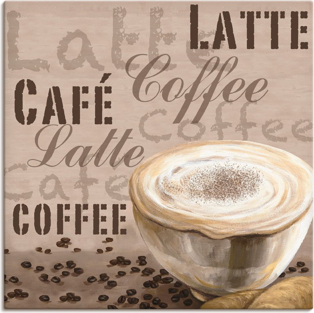 ARTland Leinwandbild Milchkaffee Größe: 70x70 cm