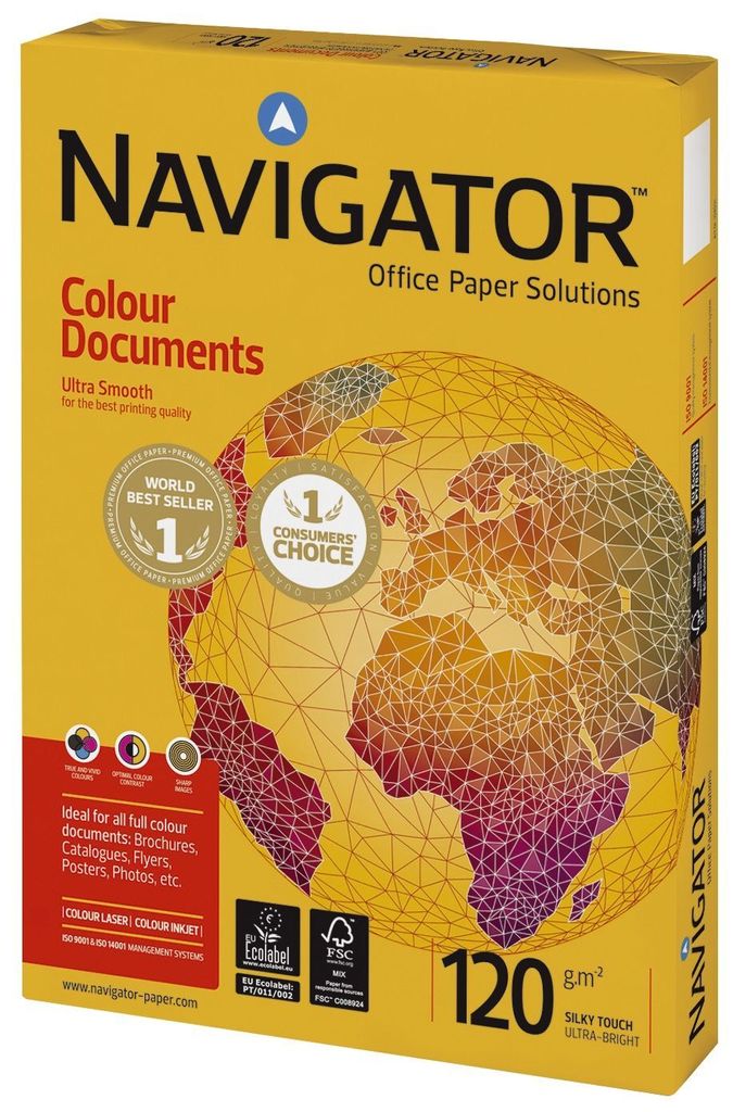 Navigator N12A4 Colour Documents - A4, 120 g/qm, weiß, 250 Image du produit 