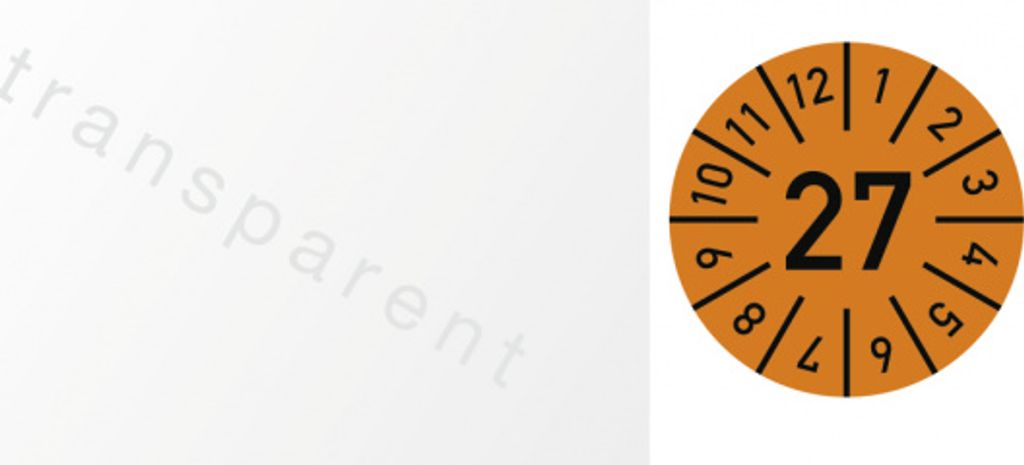 Dreifke Kabelprüfplakette Jahr 2027 mit Monaten, Folie, 60x25 mm, 10 Stück/B...