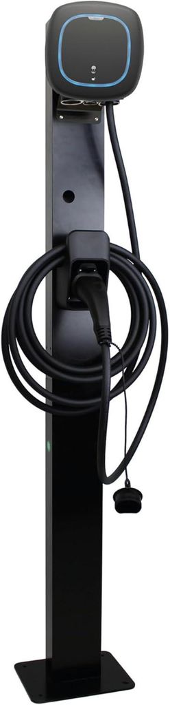 Wallbox Standfuß für Wallbox Pulsar Pro – Mattschwarze Montagesäule aus Metall – Für 1 Ladestation – Wetterfest & langlebig