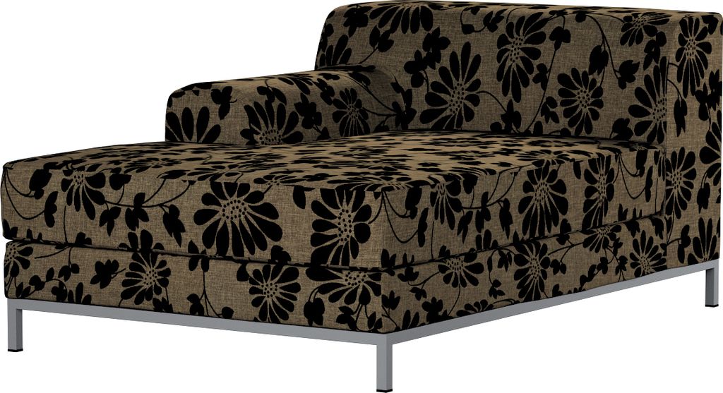 Dekoria Bezug für Kramfors Sofa Recamiere links, beige-schwarz, Bezug für Recamiere links Kramfors