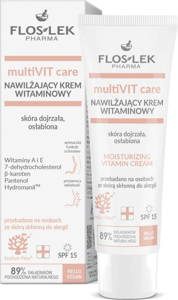 Crème Vitaminée Multivit Care Floslek Pharma 50ml Hydratation Intense