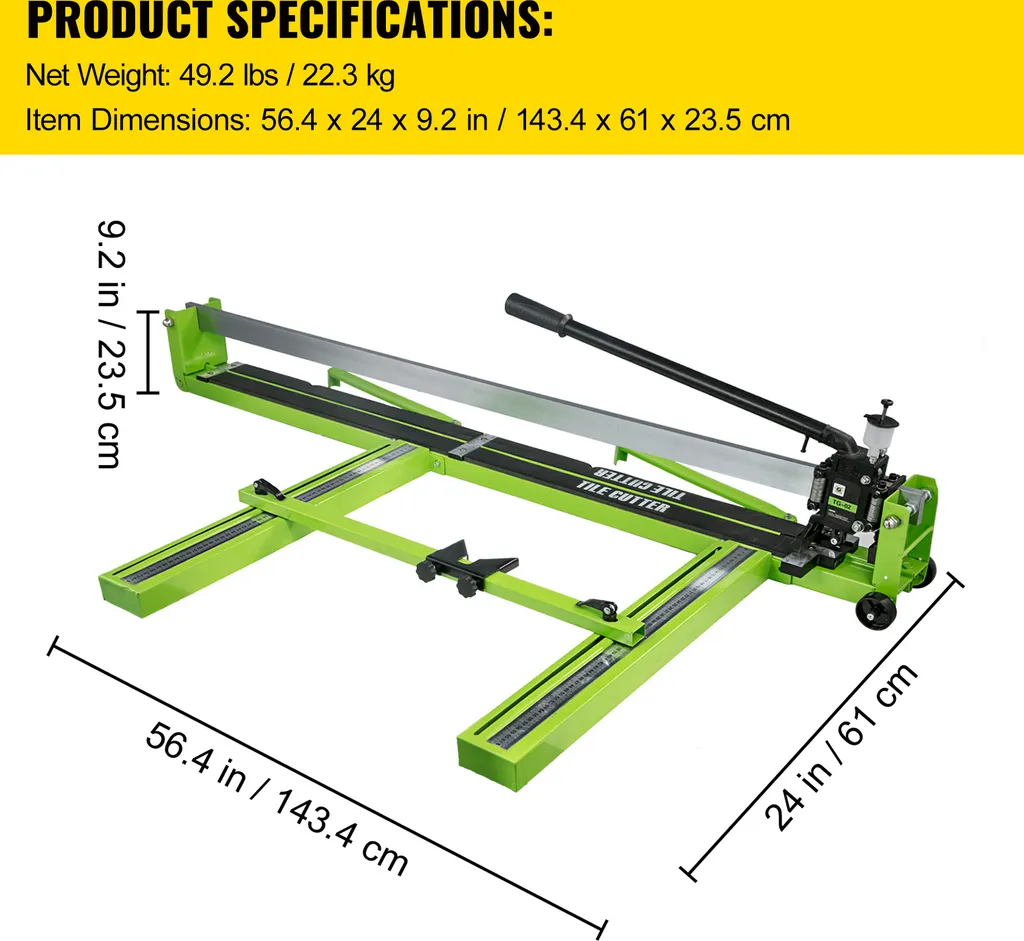 SucceBuy tagliapiastrelle 47 pollici manuale macchina di taglio piastrelle ceramica porcellana taglierina con guida laser telaio in acciaio e bonus ruota di taglio di ricambio taglierina piastrelle strumento manuale - 7