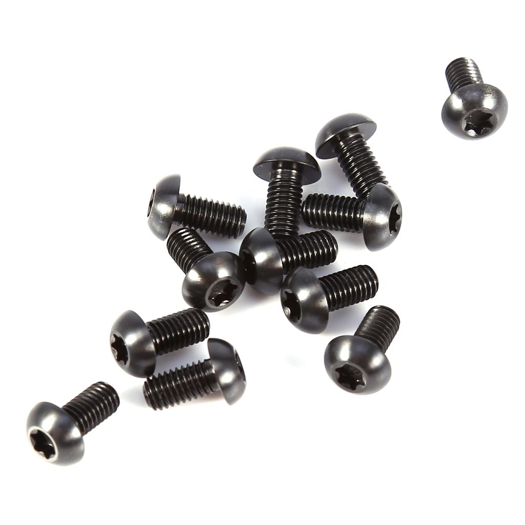 12 Stück T25 Titan-Legierung Torx Kopf Schraube Scheibenbremse Schraube für Mountainbike Fahrrad (schwarz)