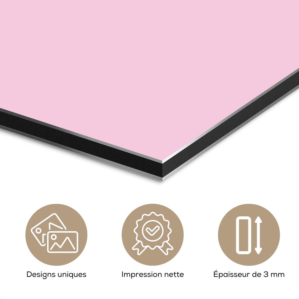 MuchoWow Wanddekoration Metall Metallbild Wandkunst 60x90 cm Zitat - Mutter - Rosa MuchoWow Aluminium Gemälde - Wandbilder - Aluminium
