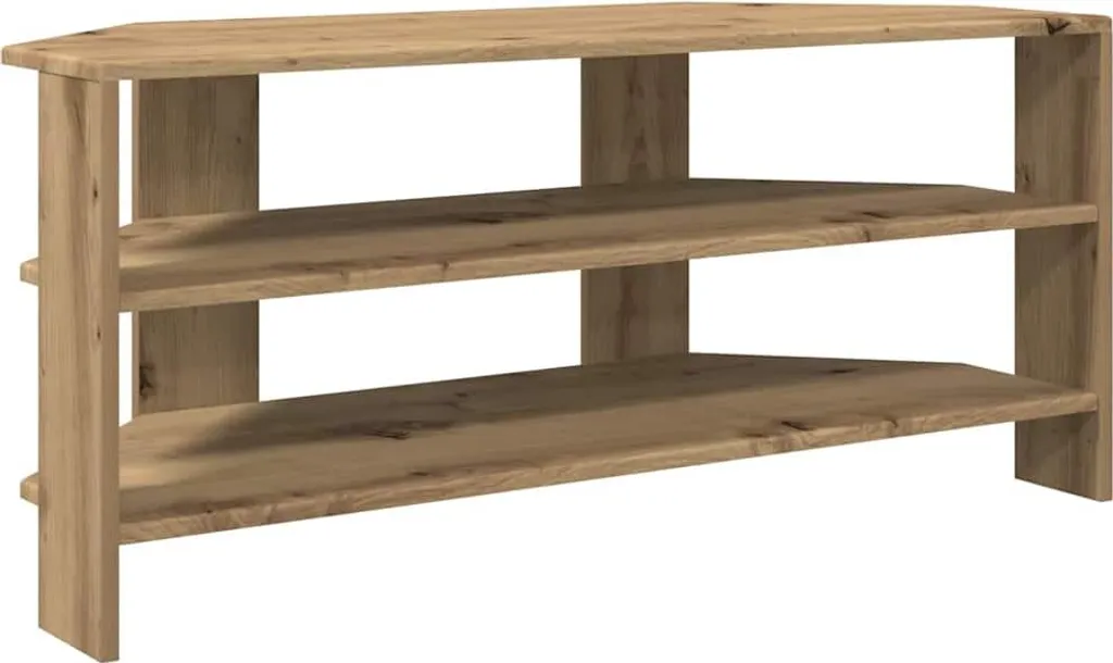 Mobile TV ad angolo Rovere artigianale 102x40,5x45cm Materiale a base di legno