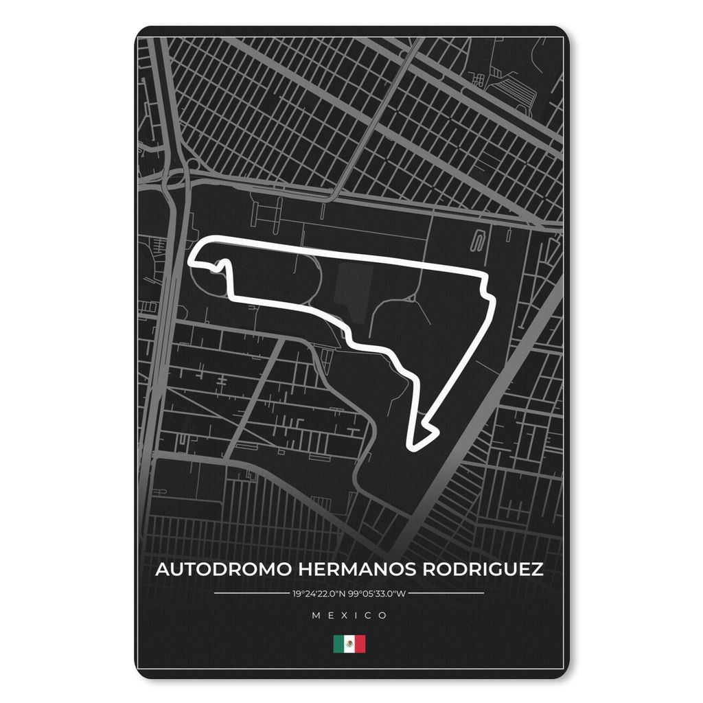 MuchoWow Mauspad Mousepad Mexiko - Rennstrecke - Autodromo Hermanos Rodríguez - Formel 1 - Rennsport - Schwarz 18x27 cm - Mousepads - Maus Mat -...