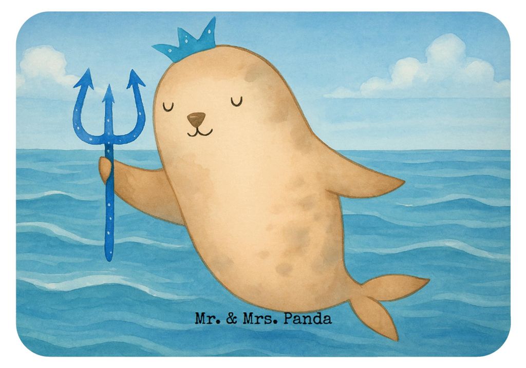 Mr. & Mrs. Panda Magnet Sternzeichen Wassermann Design - Weiß - Geschenk, Notizhalter, zettelhalter, Meermann, wandmagnet, whiteboardmagnet, Gebur...