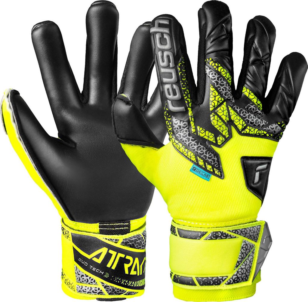 Reusch Torwarthandschuhe Attrakt Duo mit maximalem Grip 2025 safe yell/silver/black 8.5