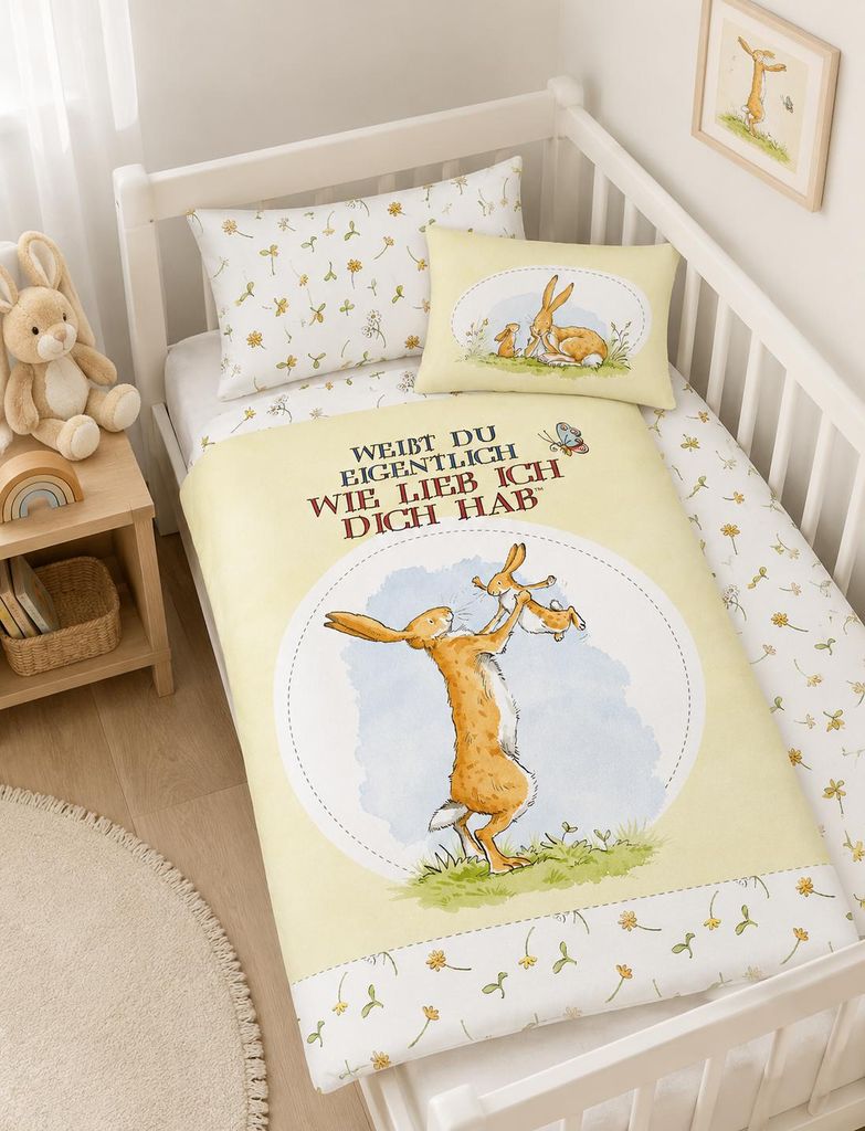 Weißt du eigentlich, wie lieb ich Dich hab...? Baby Produktbild  KI-generiertes Bild