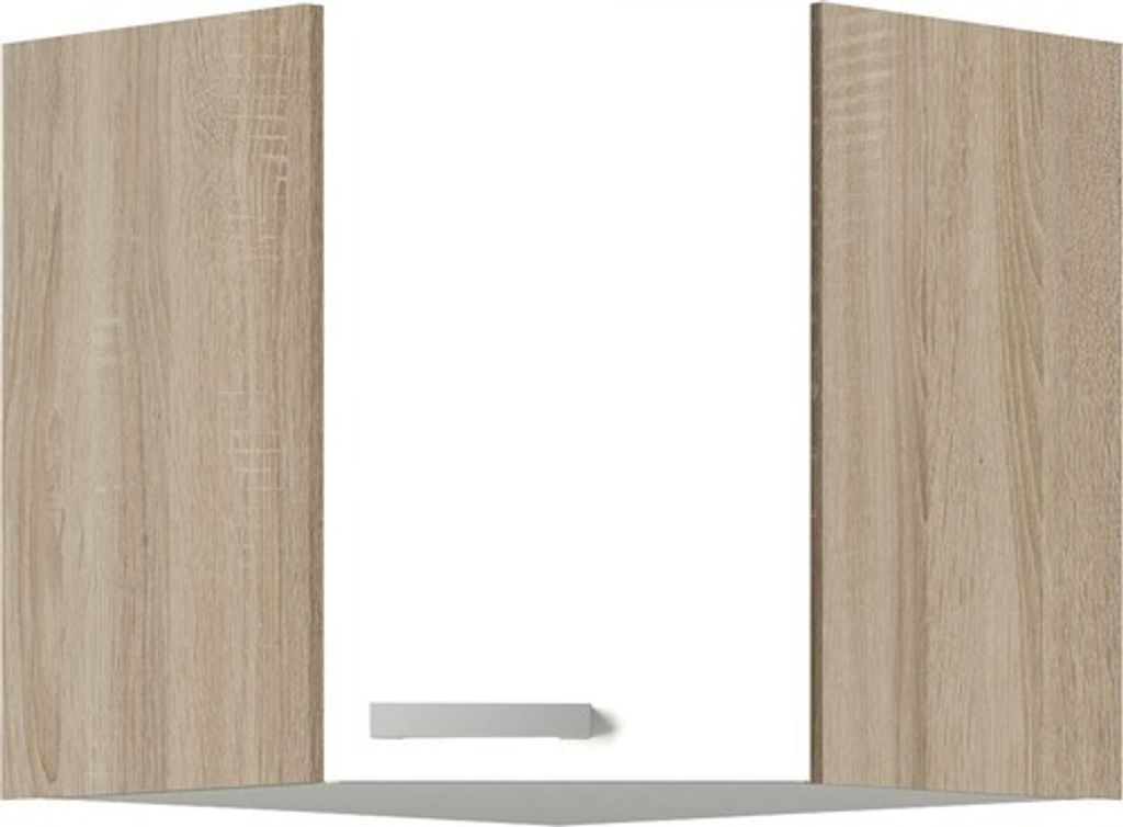 Optifit Eckhängeschrank Zamora214 BxTxH 60 x 34,6 x 57,6 cm weiß matt zerlegt Anschlag reversibel KUZM OED606-9+