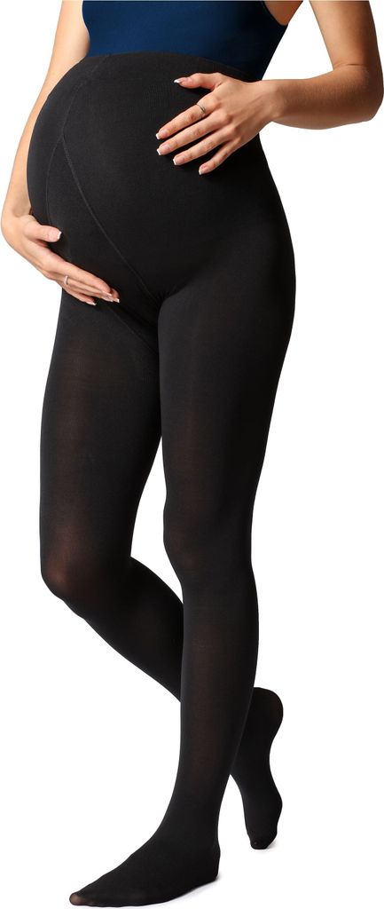 Be Mammy Umstandsstrumpfhose 100 DEN BE-1120 (Schwarz, M) .
