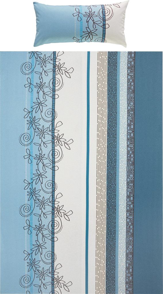Erwin Müller Bettwäsche hellblau 1x 155x220 cm + 1x 40x80 cm