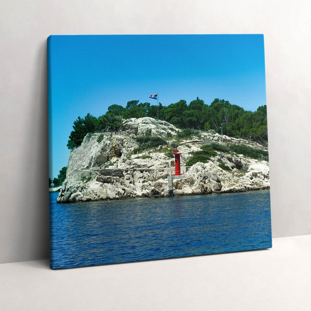 Split Croatia scenic route – Leinwandbild Wandbild – 60x60 cm – Leinwandbilder – Wandbilder – Schlafzimmer – Flur