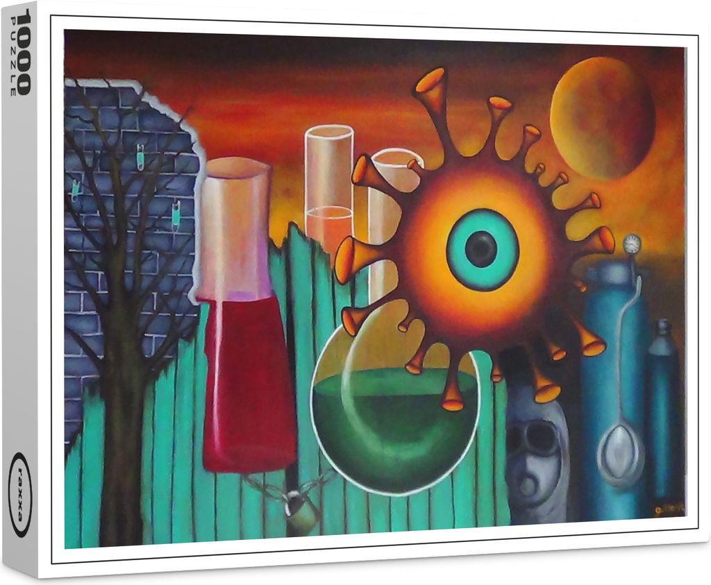 raxxa Premium-Puzzle "Corona von Serie Wohin?", 1000 Teile