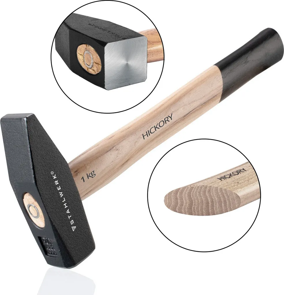STAHLWERK 1000g: La Tradizione del Martello da Fabbro con Manico Hickory