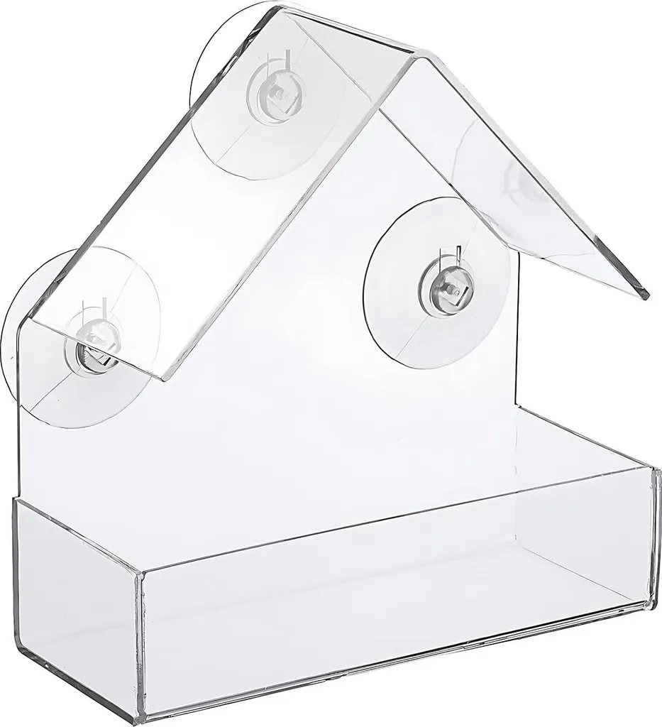 Mangeoire oiseaux fenêtre anti-chute avec ventouses puissantes 1pc