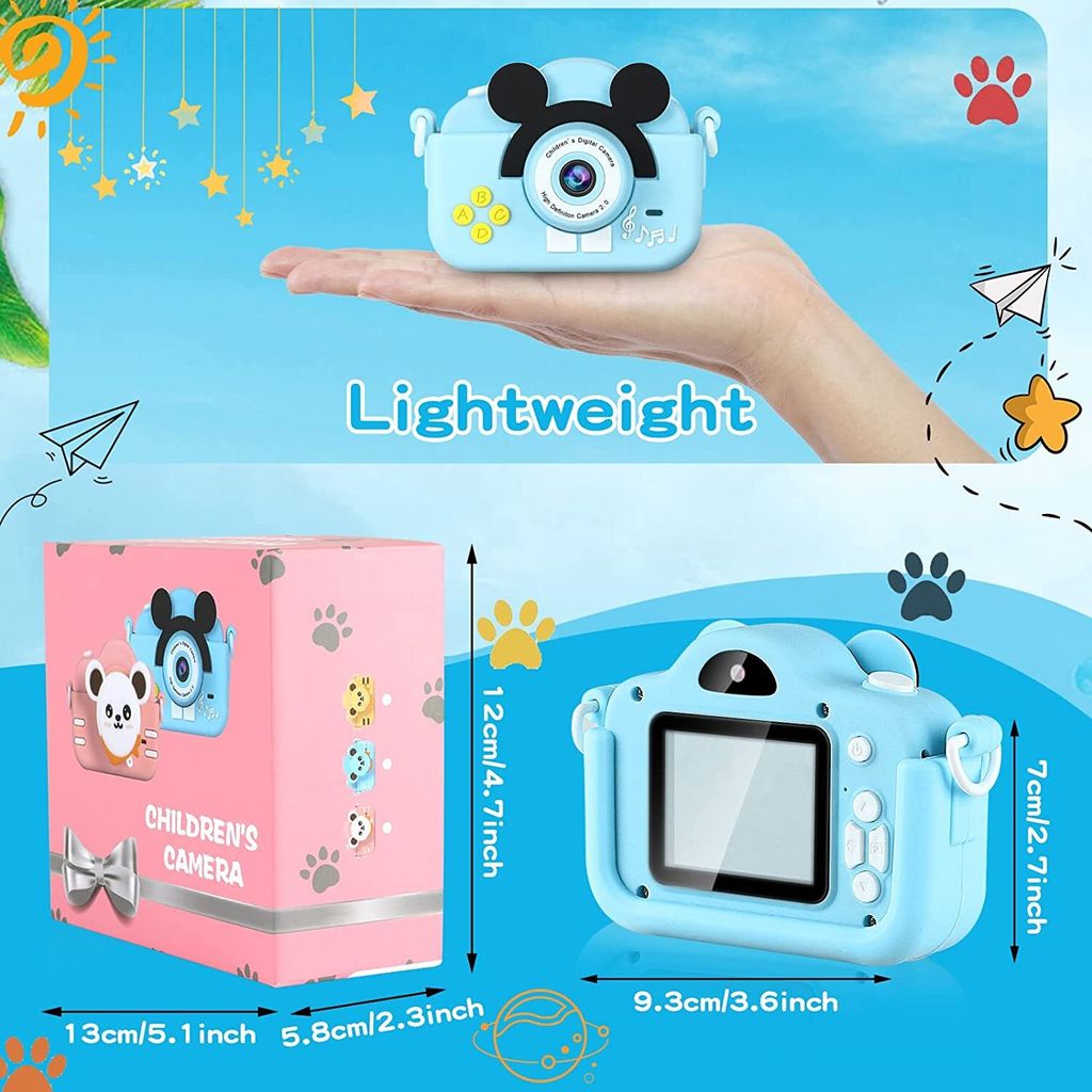 Kinderkamera, Kinder Digitalkamera 3-12 Jahre, 1080P HD 2,0 Produktbild 6