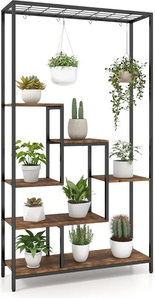 Support plantes vertical 180 cm idéal pour salon et jardin d'hiver
