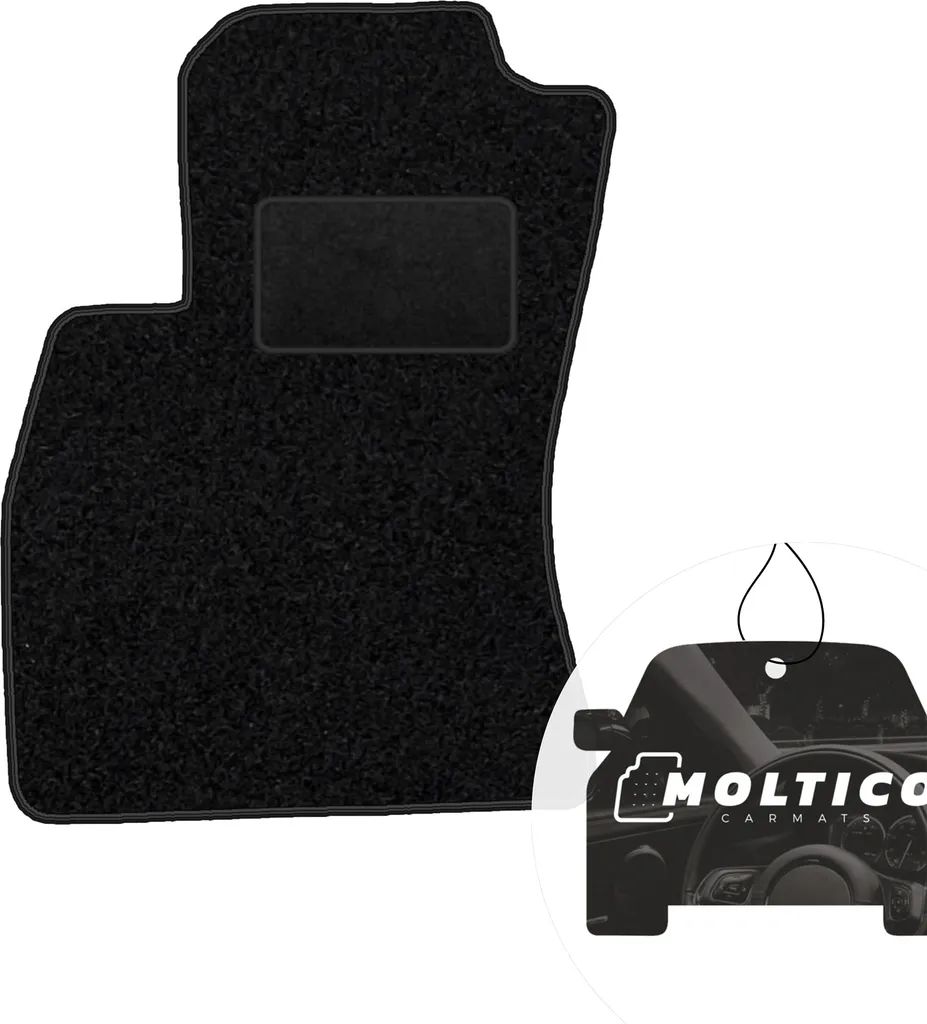 moto-MOLTICO tappetino conducente auto velours lato conducente tappetini auto nero tappetino conducente 1 pezzo adatto per Opel Combo III 2011-2018