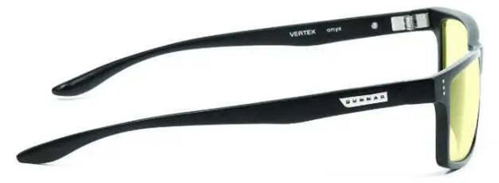 Okulary gamingowe GUNNAR Vertex Onyx, Amber Natural, Black Zdjęcie produktu 