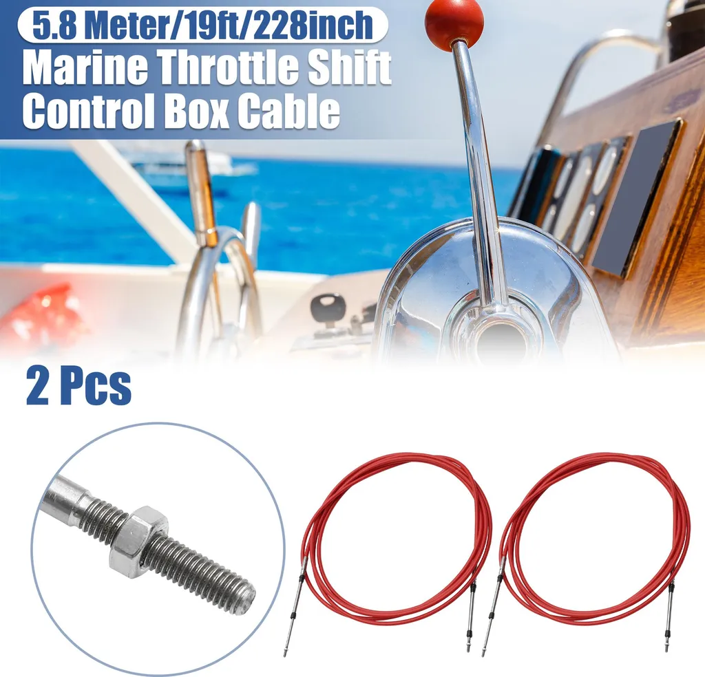 Réparation Commande Bateau : 2 Câbles de Gaz 19 ft 5,8 Mètre Précis