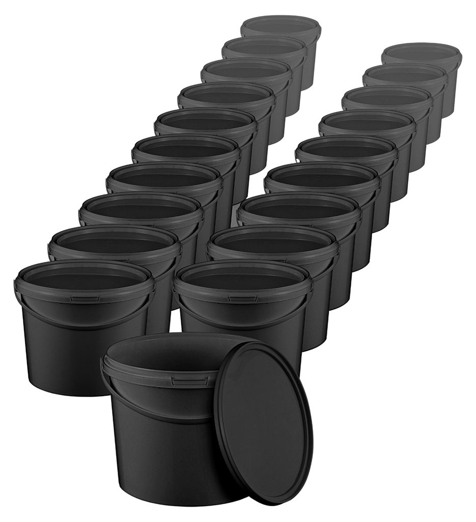 BenBow Seau avec couvercle 3L x100 noir - qualité Image du produit 