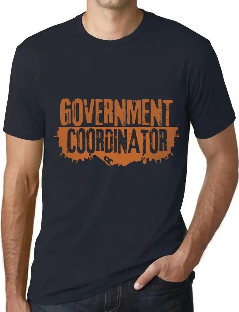 Herren Grafik T-Shirt Koordinator der Regierung – Government Coordinator – Öko-Verantwortlich Vintage Jahrgang Kurzarm Lustige Druck Geburtstag