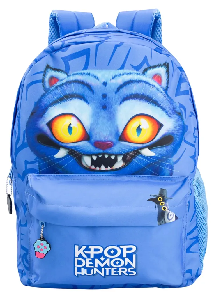 Sac à dos ergonomique bleu K-Pop Demon Hunters pour garçon