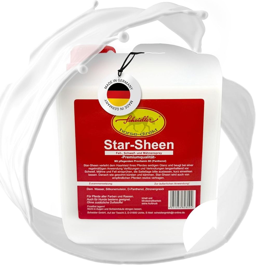 Fellspray 5L Kanister Für Pferde und Hunde – Schweif- und Produktbild 