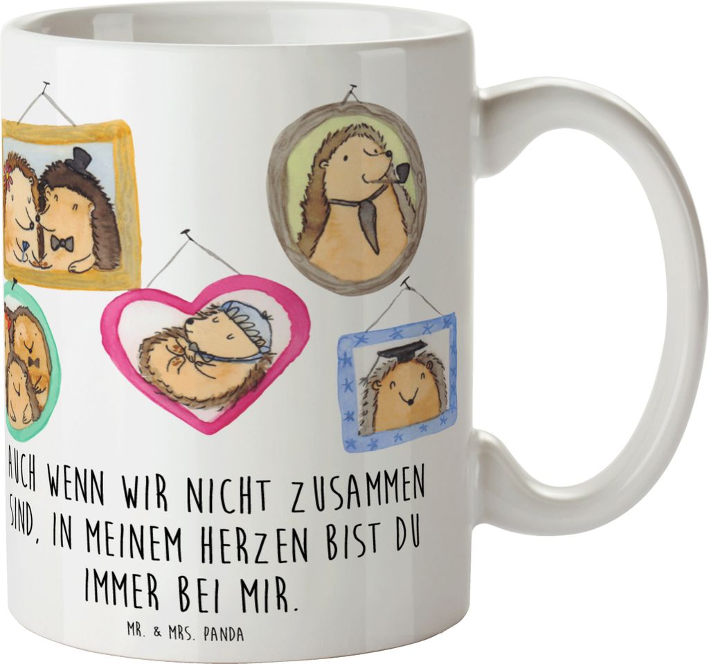 Mr. & Mrs. Panda Trinkbecher Trennung von den Eltern - Weiß - Geschenk, Tasse, Trost, Kaffeebecher, Verbundenheit, Sehnsucht, Pott, Keramikbecher,...