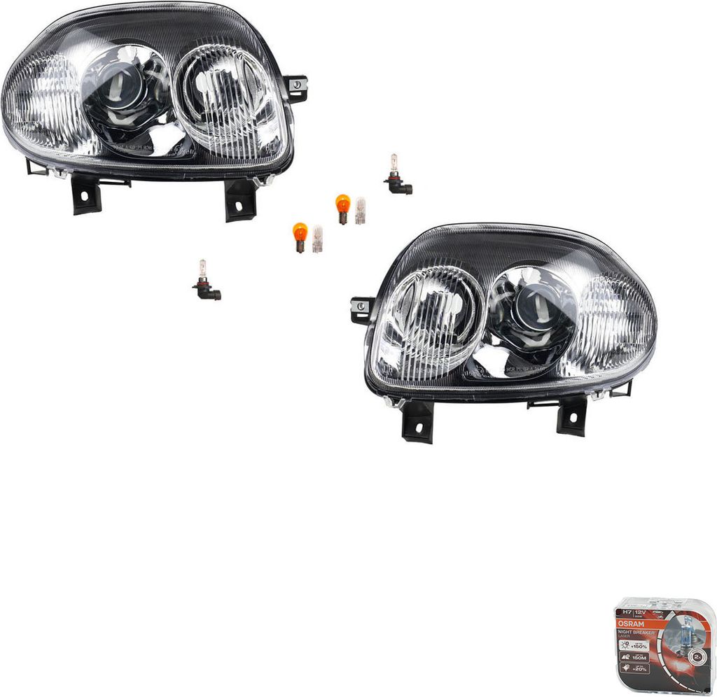 Johns, Scheinwerfer Osram Night Breaker Laser passend für Renault Clio BB BC CB LR 7701045174 260601187R 7701045175 260107973R