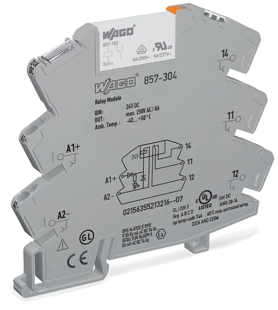 Relais de couplage WAGO 857-304 pour isolation de signaux automate