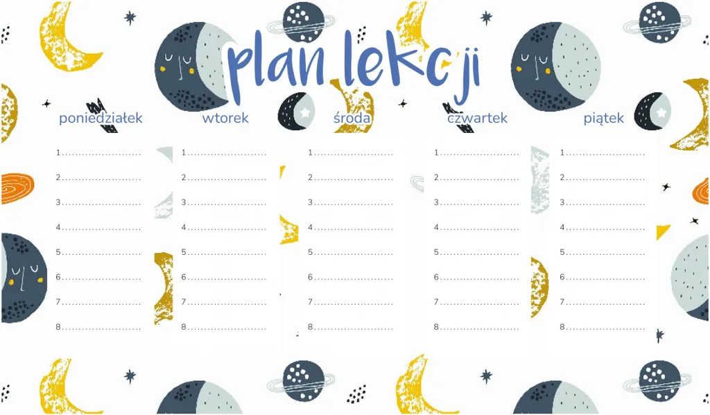 Piano Didattico Magnetico Luna e Pianeti 30x17,5cm - Gioco Astronomia