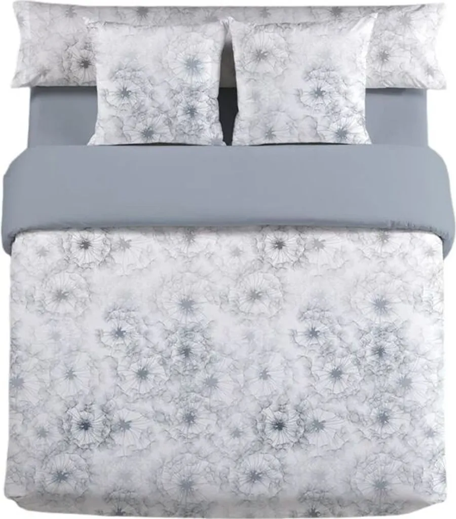 Housse de couette Pierre Cardin JEWEL Bleu King Size 4 pièces luxe