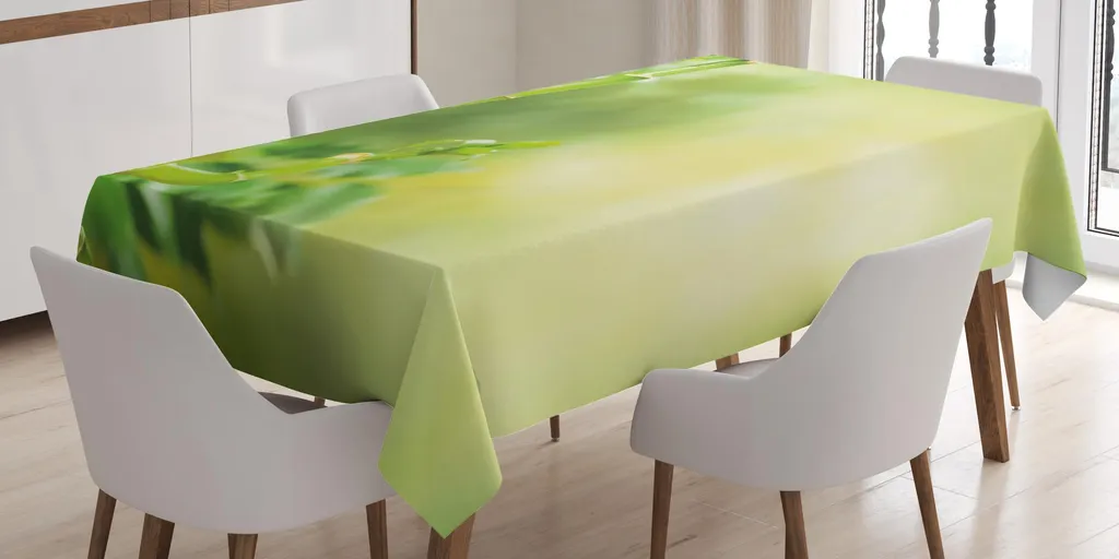 Tovaglia ABAKUHAUS Spa 140x240 cm Bambù Verde - Arredo Tavola Zen
