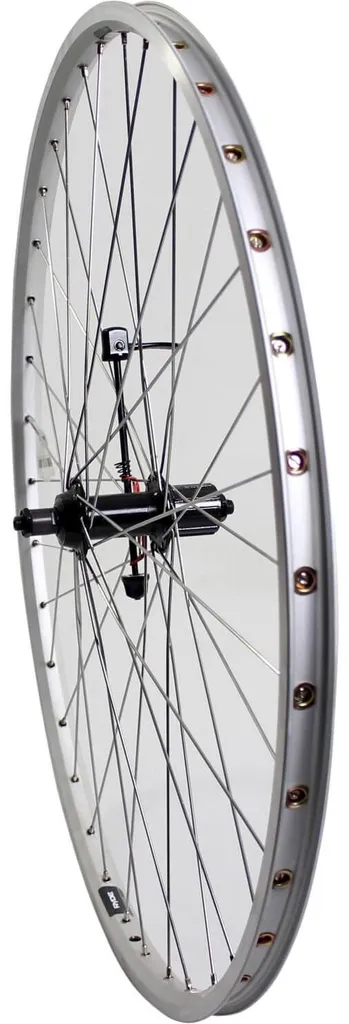 Roue Arrière 28 Pouces Roland ZAC19 Cassette 7V Argent en Acier Inox