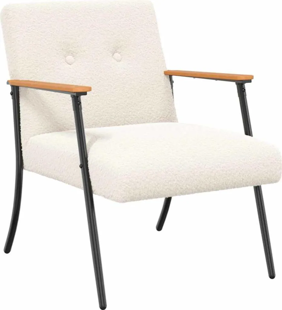 Poltrona da Lettura Crema vidaXL | Tessuto Morbido 59x75x78cm