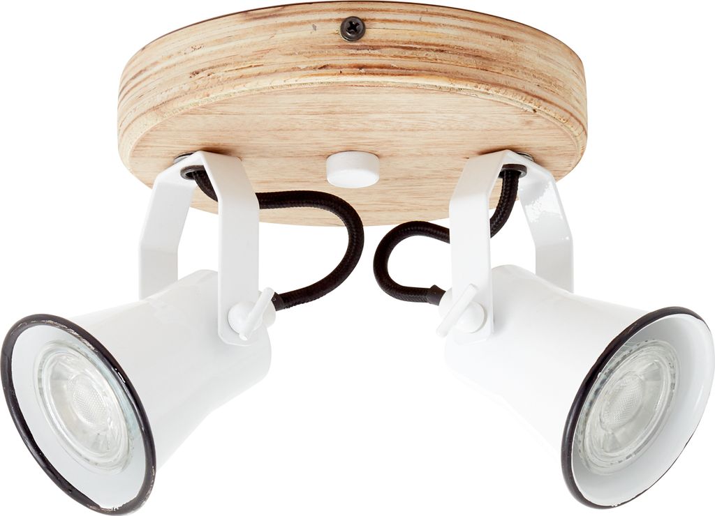 BRILLIANT Spotrondell, 2-flammig Seed weiß IP20 GU10 5 Watt dimmbar g. f. LED-Leuchtmittel