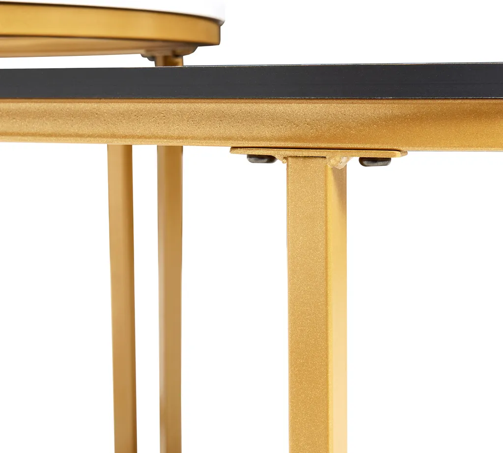 Petite table basse de salon Oppeerg pour déco moderne aspect marbre - 10