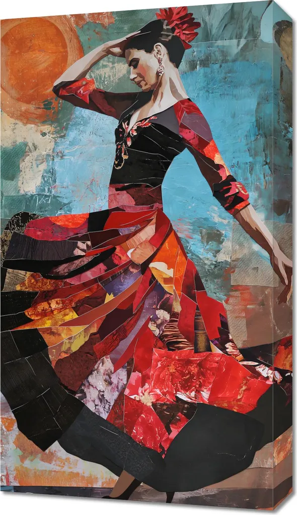 Quadro Ballerina Flamenca 40x70 cm - Passione Spagnola sulla Tua Parete