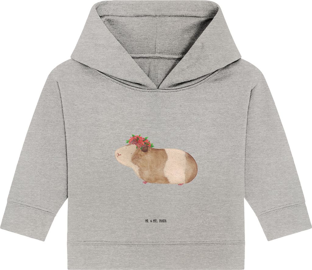 Mr. & Mrs. Panda Organic Baby Hoodie Meerschweinchen Weisheit 24. - 36. Monat - Heather Grey - Geschenk, Lustige Sprüche, Spruch, Kapuzenshirt, Ka...