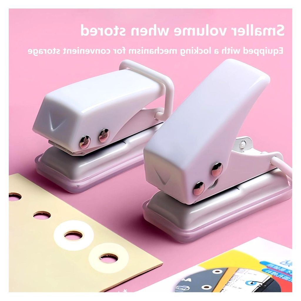 Mini Einzellocher, Stanzer mit 1 Loch, 10 Blatt auf einmal, 70 g Papier, Locher für weniger Aufwand, zum Binden von Dokumenten, Büro, für DIY-Fo...