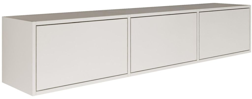 Selsey Framme – hängendes TV-Board mit drei Klappen, Weiß, Produktbild 