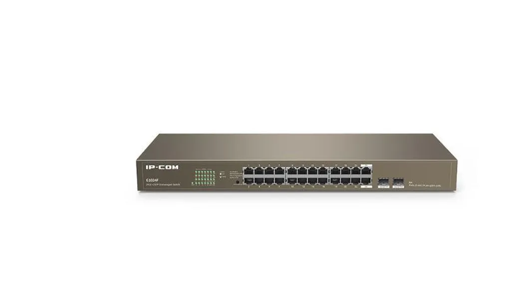 Switch 24 Ports Gigabit IP-Com G1024F avec Protection Foudre 6KV Noir