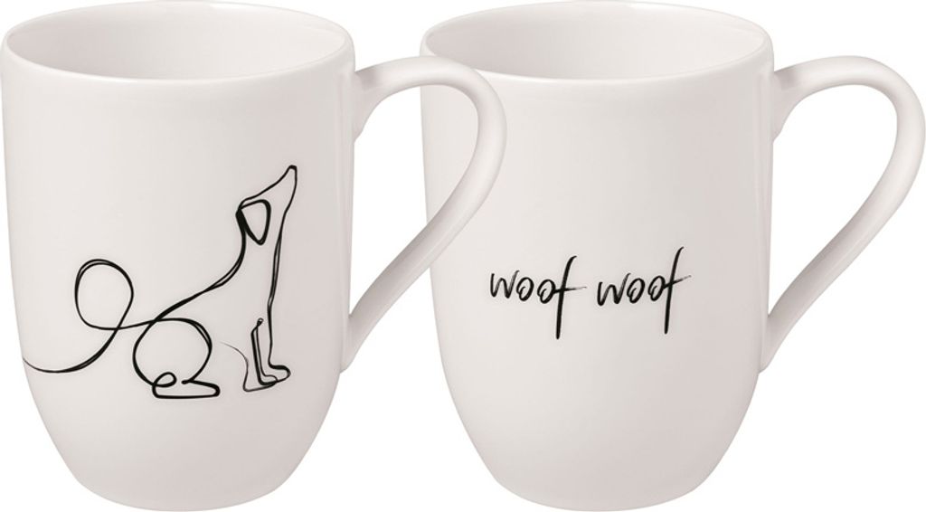 Villeroy & Boch Statement Becher mit Henkel "Dog" Set 2tlg. Produktbild 