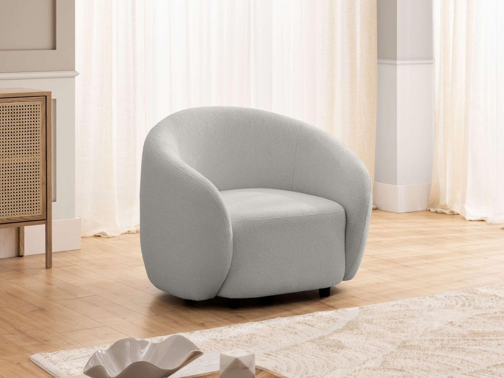 99rooms Branko Sessel Boucle-Stoff ABRIAMO Grau