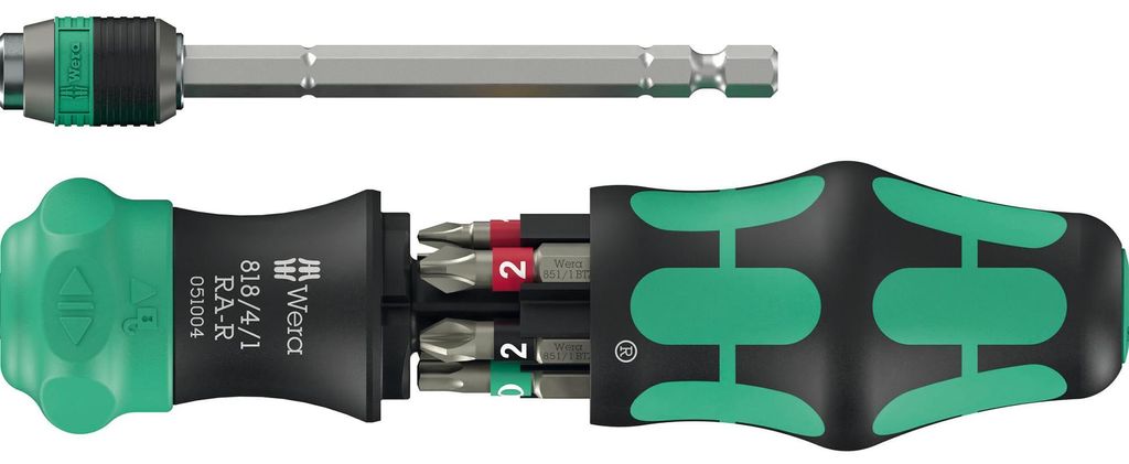 Wera Kraftform Kompakt 20 RA-R, Bit-Satz, (6-teilig, 1/4", mit