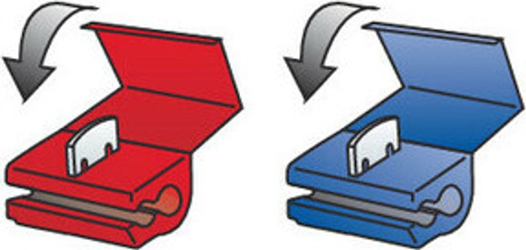 10 Schnellverbinder - Rot / Blau